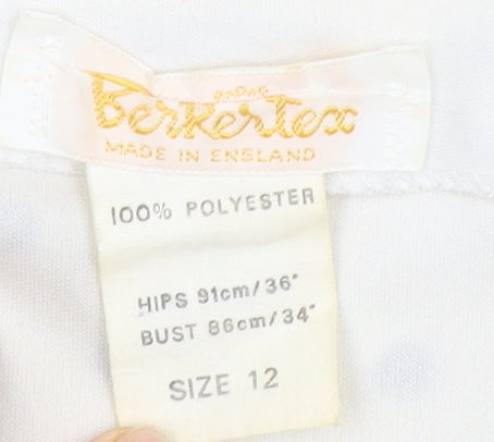 Berketex Women's White Polka Dot Dress Size 12