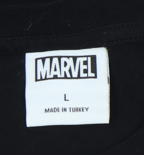 Marvel Men's Black L Spider-Man Logo T-Shirt