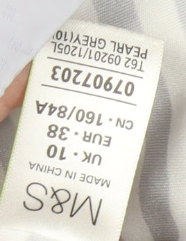 Marks and Spencer Women's Grey Hooded Parka Jacket, Size 10