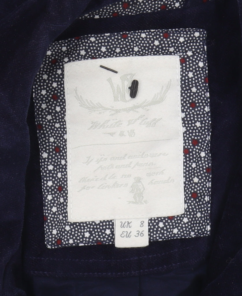 White Stuff Women's Blue Velvet Blazer Size 8
