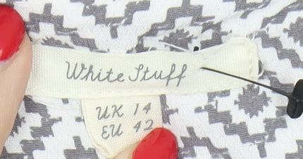 White Stuff Women's Multicoloured Tunic Blouse Size 14