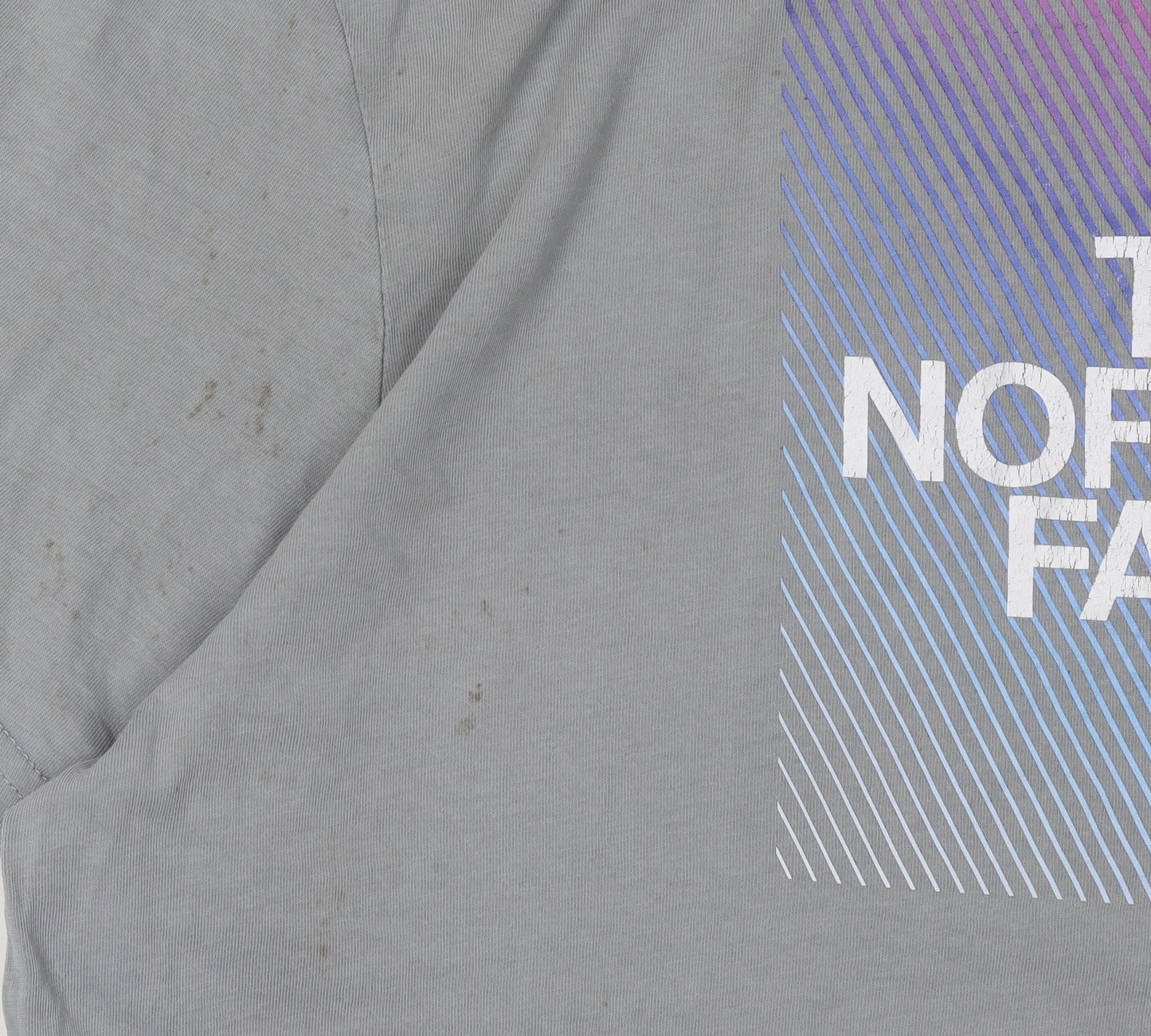 The North Face Men's Grey Cotton Logo T-Shirt L