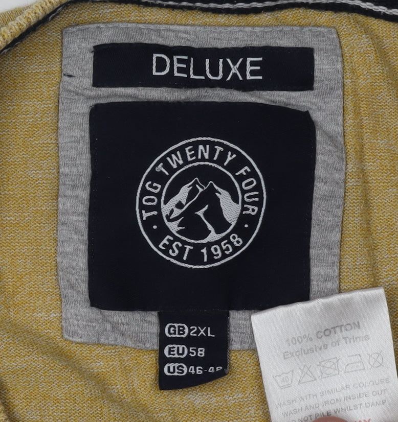 Deluxe Men's Gold 2XL Graphic Print T-Shirt