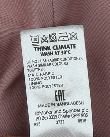 Marks and Spencer Women's Pink Trench Coat Size 10 Belted