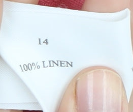 Linea Women's Pink Linen V-Neck Top, Size 14