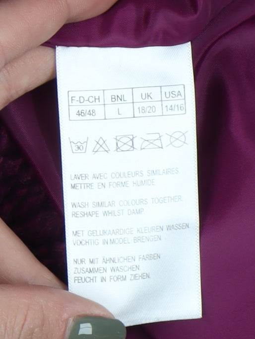Damart Women's Purple Fleece Jacket Size 18/20
