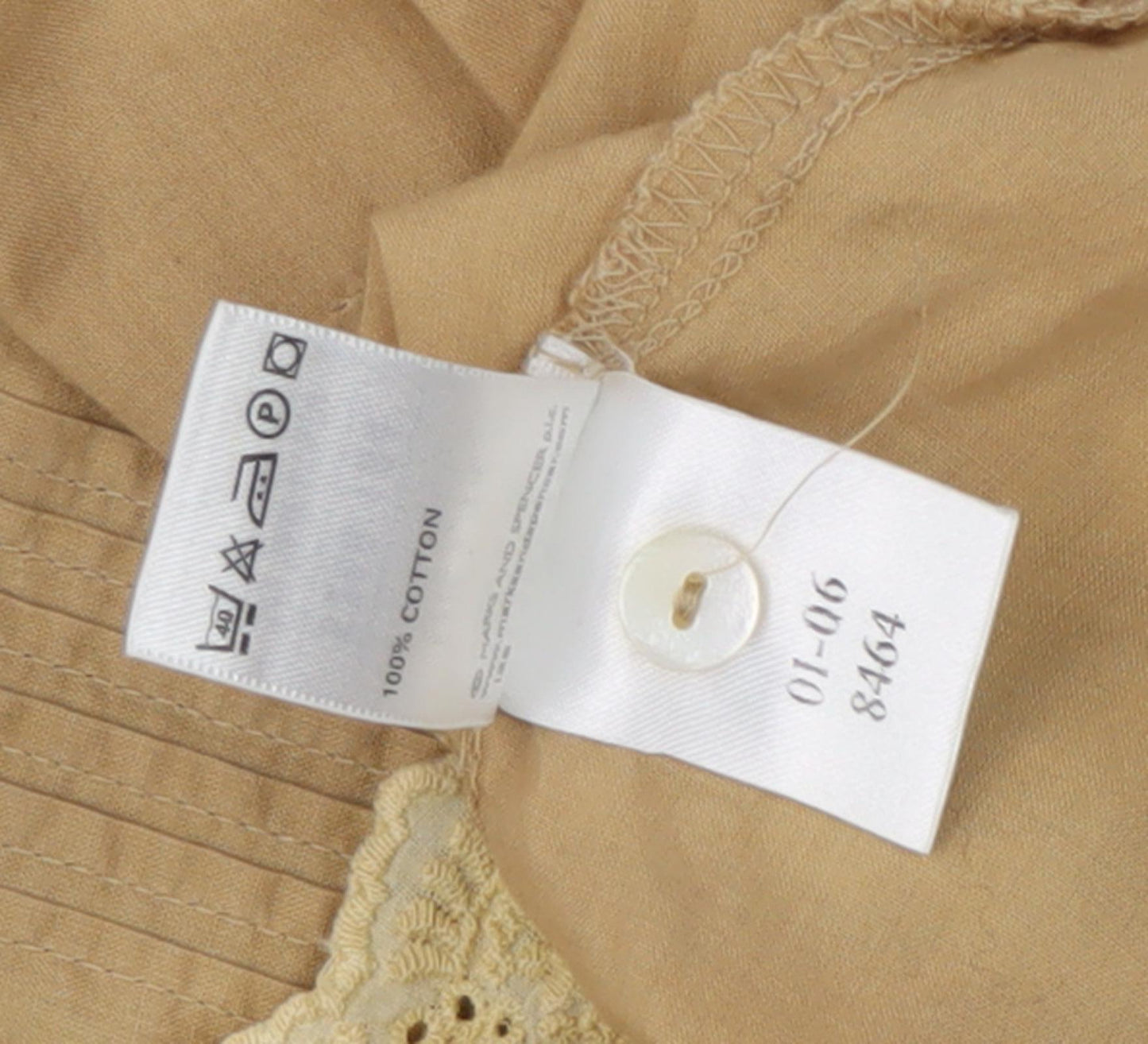 Marks and Spencer Beige Sleeveless Blouse UK 14