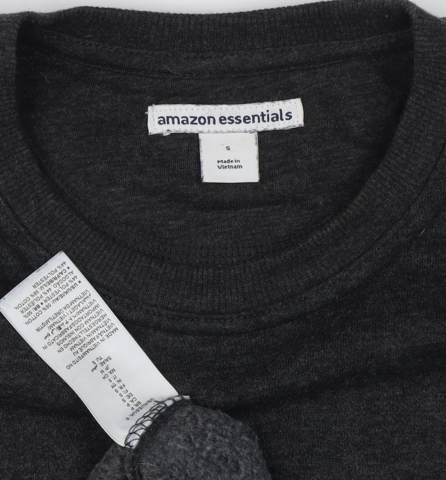 Amazon Essentials Men's Black Pullover Sweatshirt S