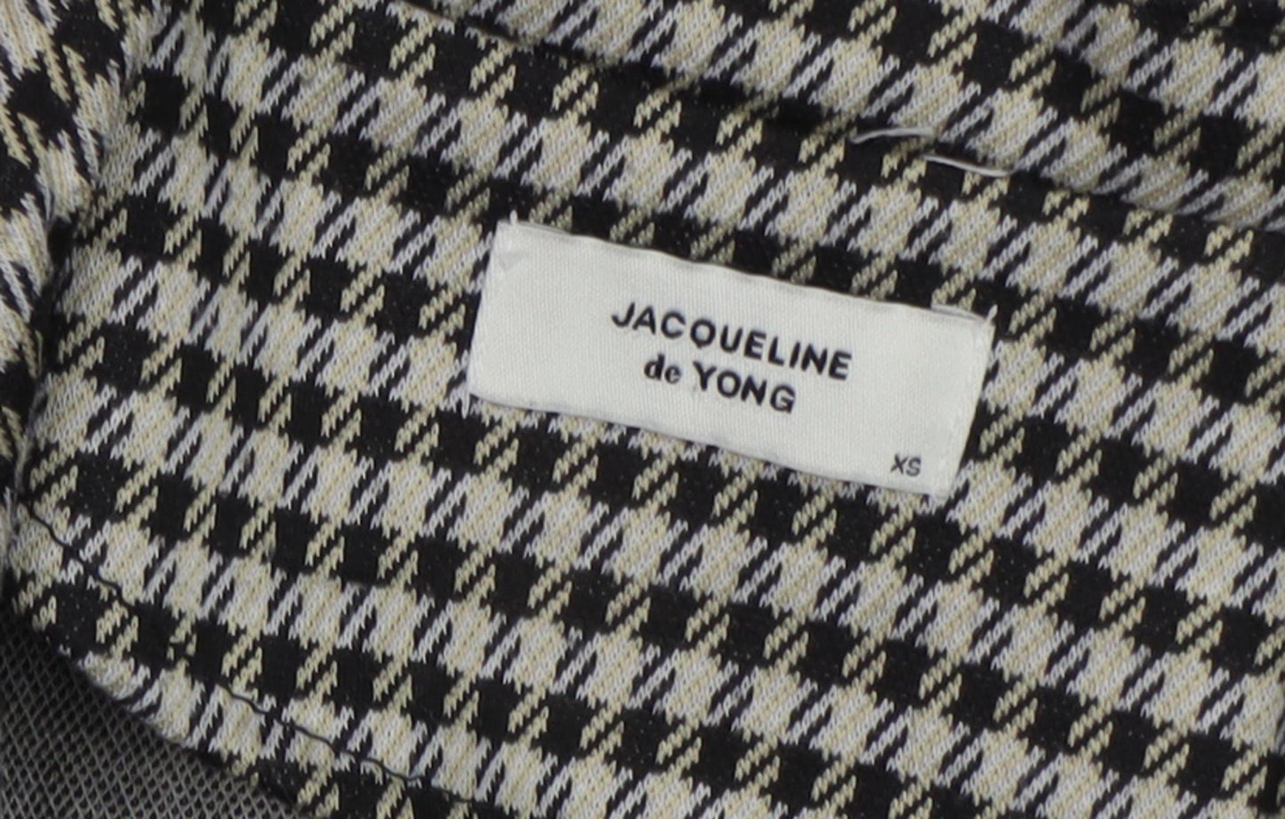 Jacqueline de Yong Women's Black Herringbone Blazer XS