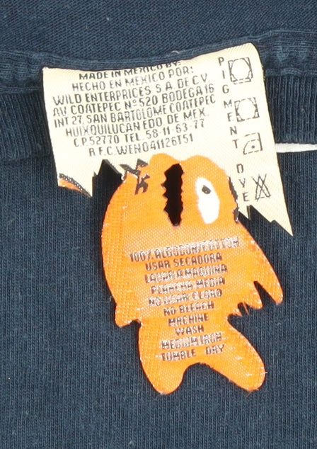 Piraña Joe Men’s Blue Graphic Print Long Sleeve Tee