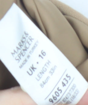 Marks and Spencer Women's Beige Knee Length Skirt UK 16