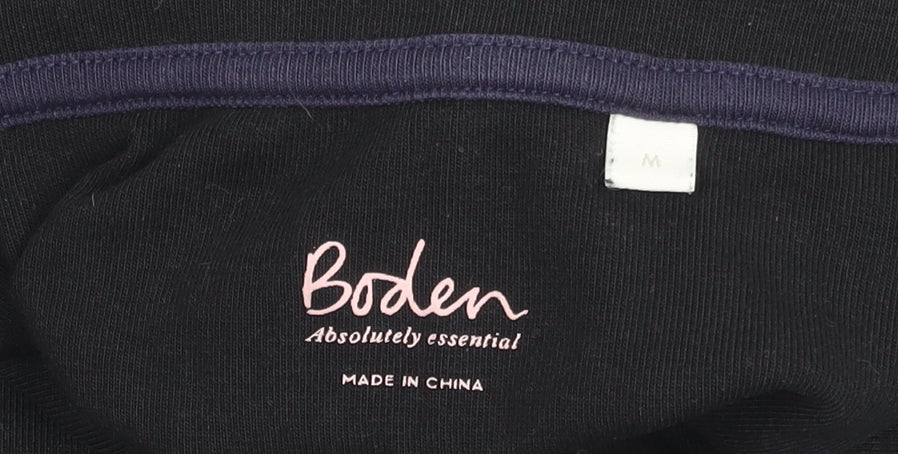 Boden Women's Black Jersey Long Sleeve Top M
