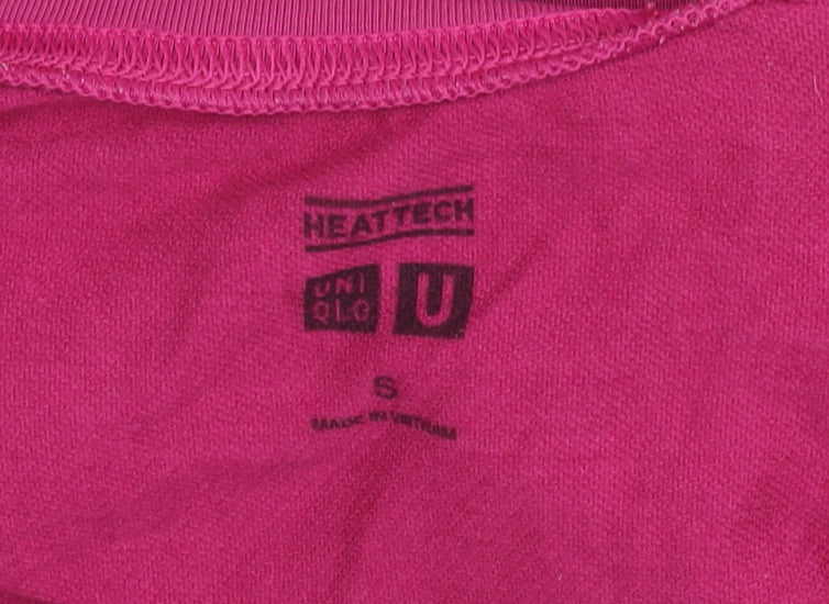 Uniqlo Women's Pink Long Sleeve High Neck Top