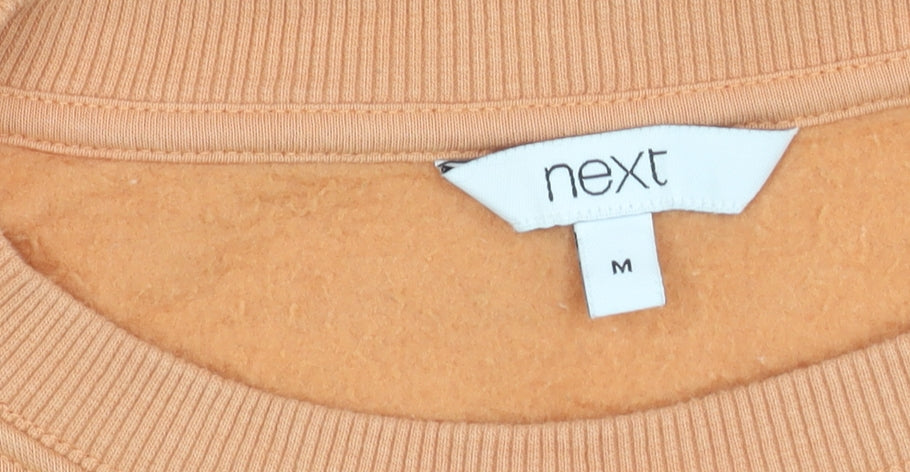 Next Women's Orange Cotton Blend Pullover Sweatshirt Size 14