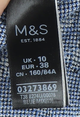 Per Una Women's Blue Animal Print Pencil Skirt Size 10