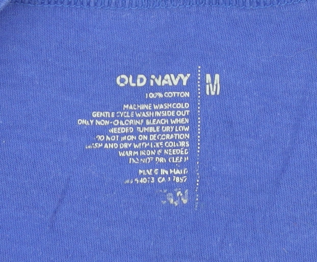 Old Navy Blue Boys Long Sleeve Graphic T-Shirt M