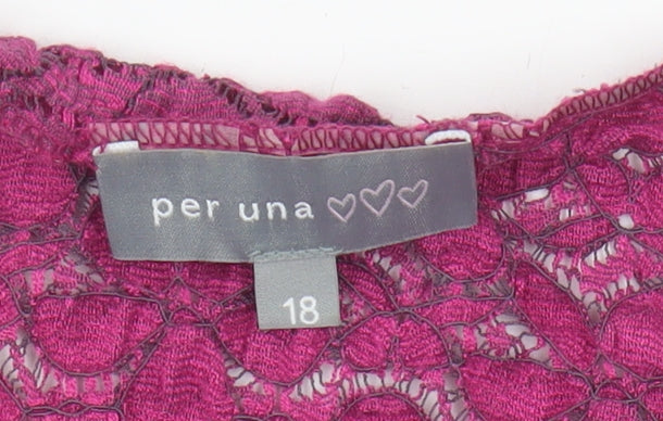 Marks & Spencer Women's Pink Wrap Blouse Size 18