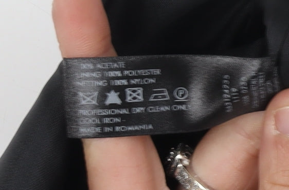 Debenhams Women's Purple Strapless Dress Size 16