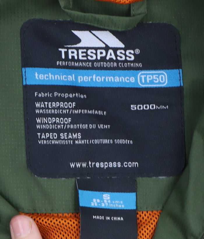 Trespass Men's Green Raincoat Jacket S Waterproof