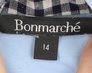 Bonmarché Women's Blue Rain Coat Size 14
