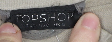 Topshop Women's Beige Duffle Coat Size 12