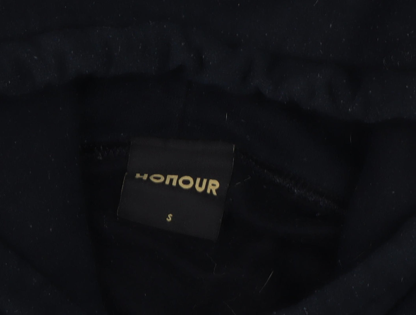 HONOUR Men's Black Graphic Pullover Hoodie, Size S