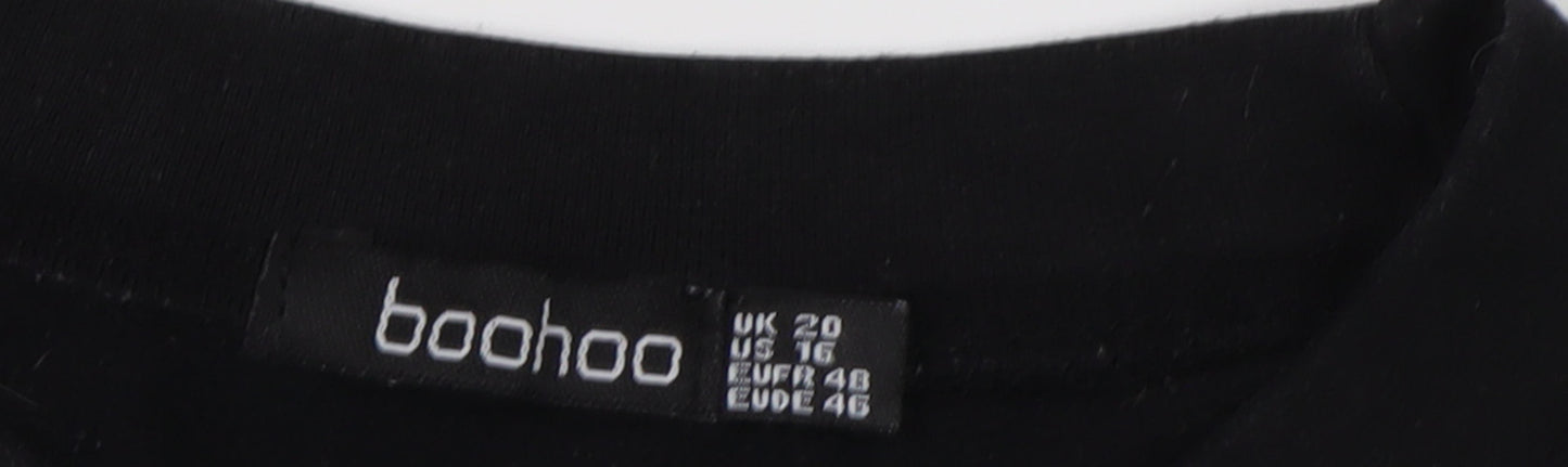 Boohoo Women's Black Plus Graphic Sweatshirt Size 20