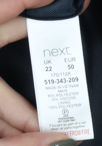 Next Women's Black Blazer UK 22 Regular Notch Collar