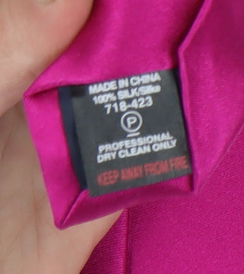 Next Men's Pink Silk Tie, Pointed Style