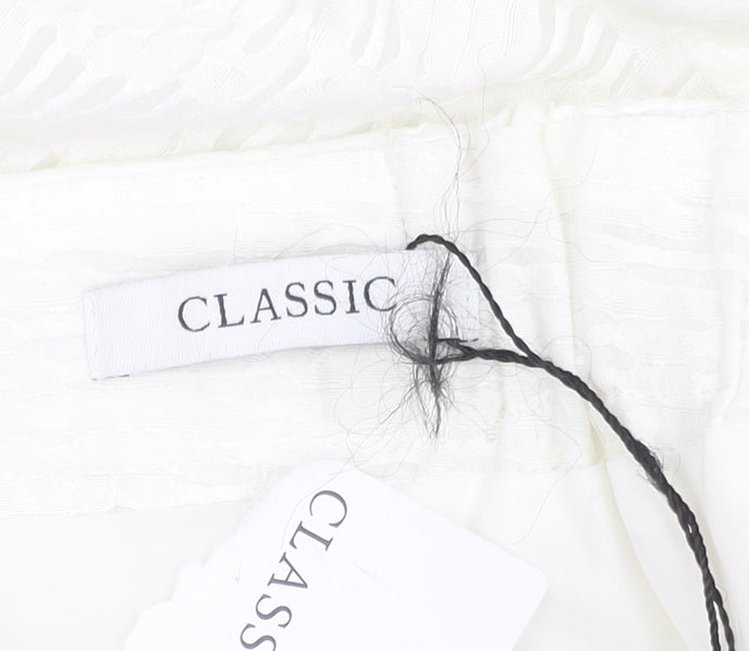 Marks and Spencer Women's White A-Line Skirt, Size 10