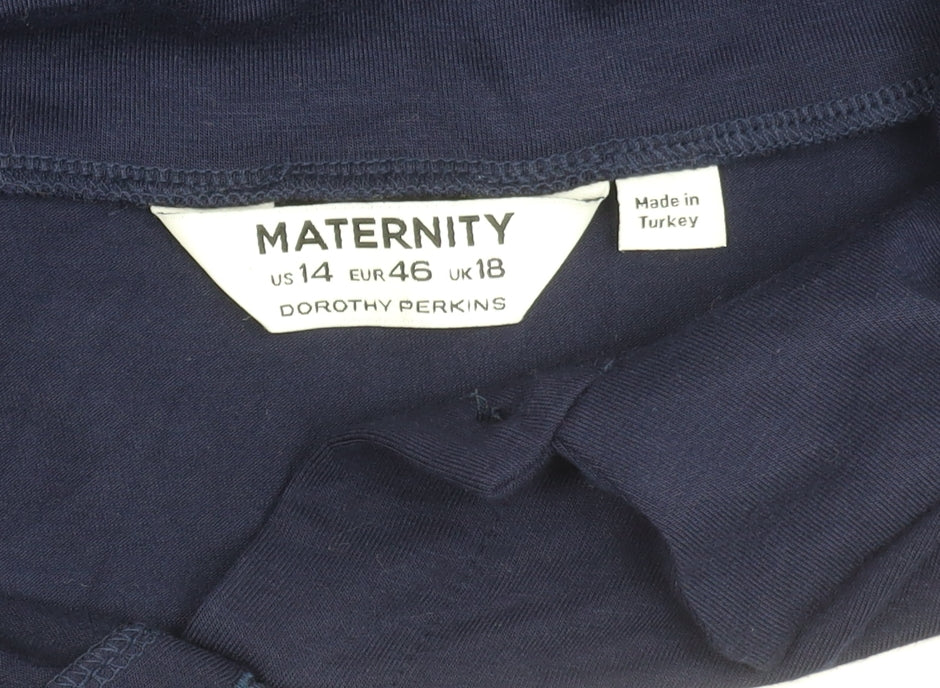 Dorothy Perkins Maternity Blue Shirt Dress, Size 18