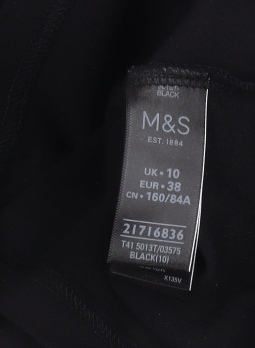Marks and Spencer Women Black One Shoulder Top