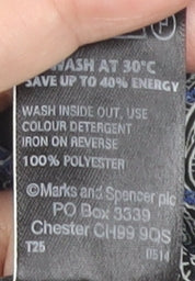 Marks and Spencer Women's Blue Floral Blouse, Size 10