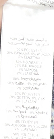 New Look Women's Geometric Pencil Skirt, Size 12, Black/Ivory