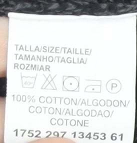 INSIDE Men's Grey Collared Button Jumper Size S