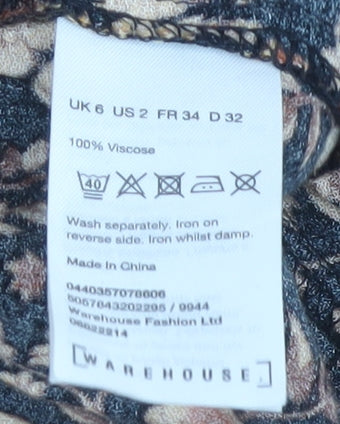 Warehouse Women's Floral Multicoloured Dress Size 6