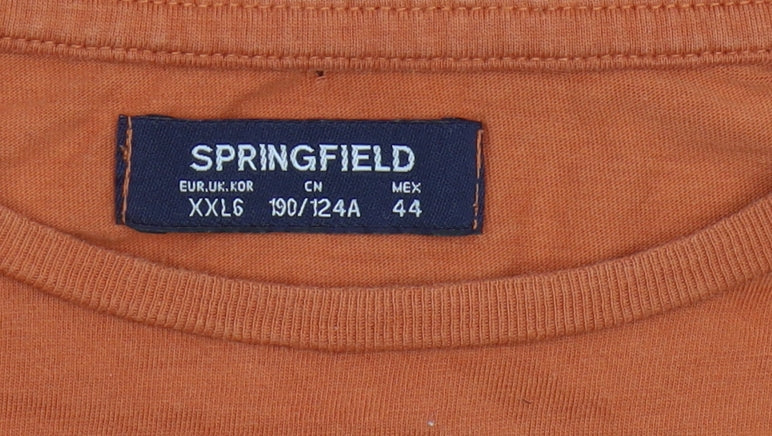 Springfield Men's Orange 2XL Graphic T-Shirt