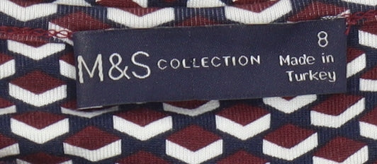 Marks and Spencer Women's Multicoloured Midi Sheath Dress Size 8