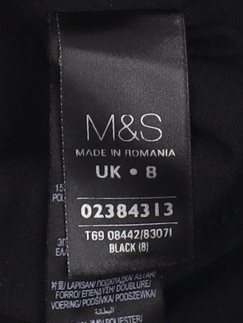 Marks and Spencer Women's Black Pencil Skirt Size 8