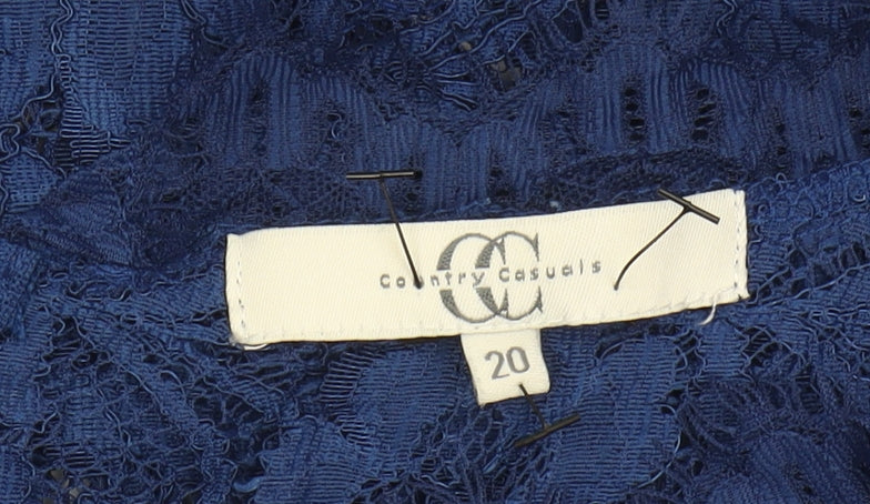 Country Casuals Women's Blue Lace Blouse