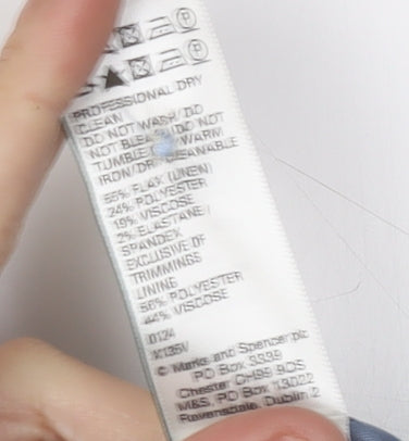 Marks and Spencer Men's Blue Linen Waistcoat 42R