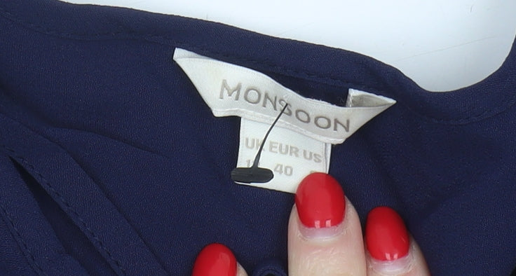 Monsoon Women's Blue Tunic Blouse - Size 12