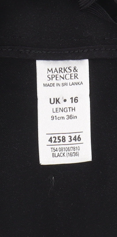 Marks and Spencer Women's Black Long Skirt Size 16