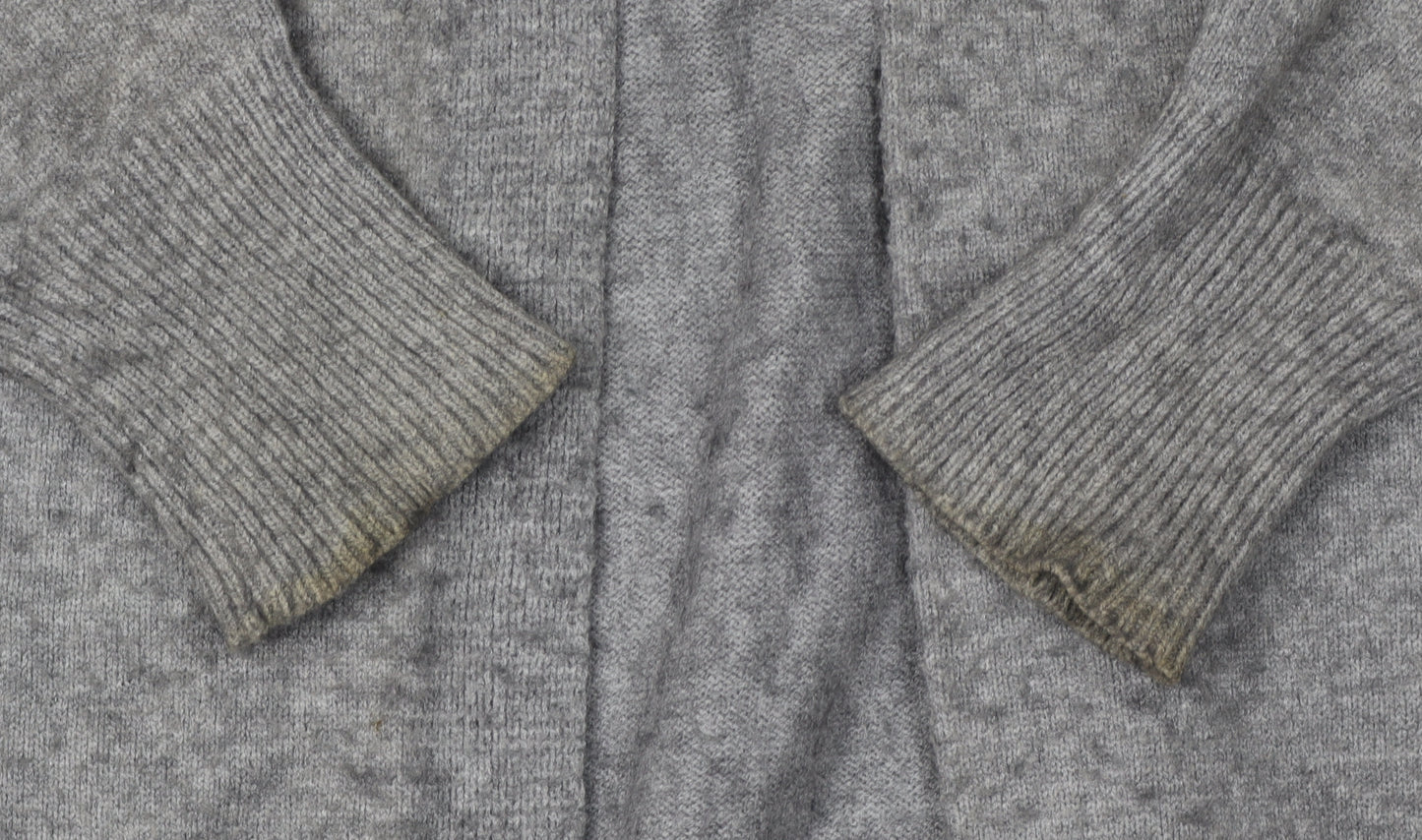 Dreamers Women's Grey Embroidered Cardigan L
