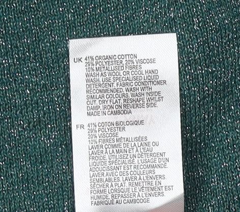 White Stuff Women's Green Crew Neck Jumper, Size 10