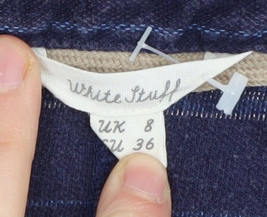 White Stuff Women's Blue Striped Tunic Size 8