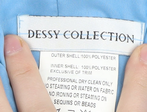 Dessy Collection Women's Blue Strapless Maxi Dress