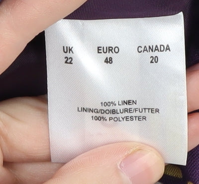 Windsmoor Women's Purple Multicoloured Geometric Skirt 22