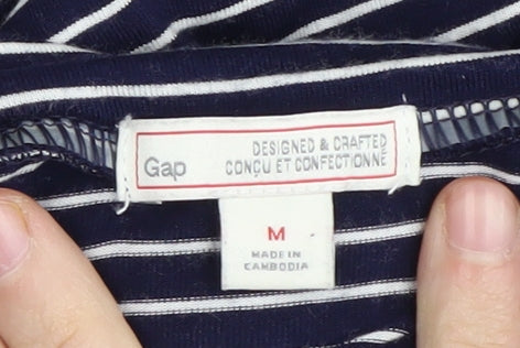 Gap Women's Blue A-Line Striped Skirt M