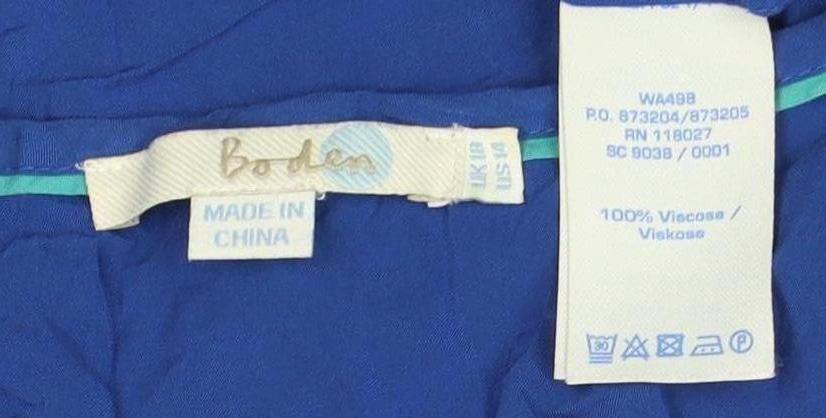 Boden Women's Blue Tunic Blouse Size 18 Sleeveless Casual